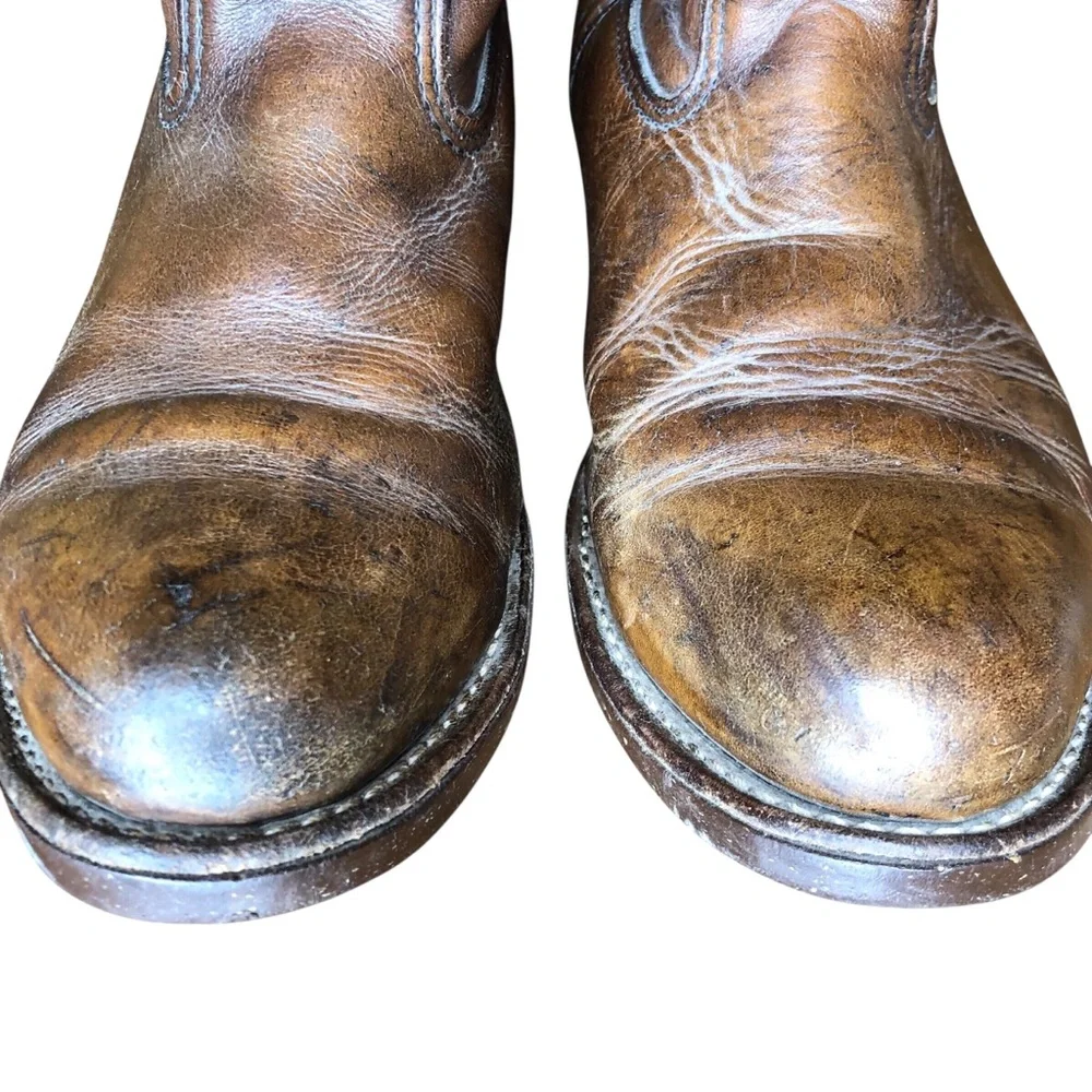 Vintage Red Wing Boots Men’s Size 10.5 E Wide Cork Soles Work Brown Leather USA